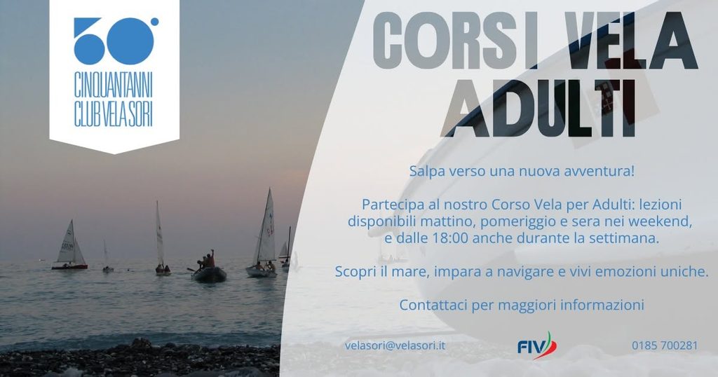locandina corsi vela per adulti 2026
